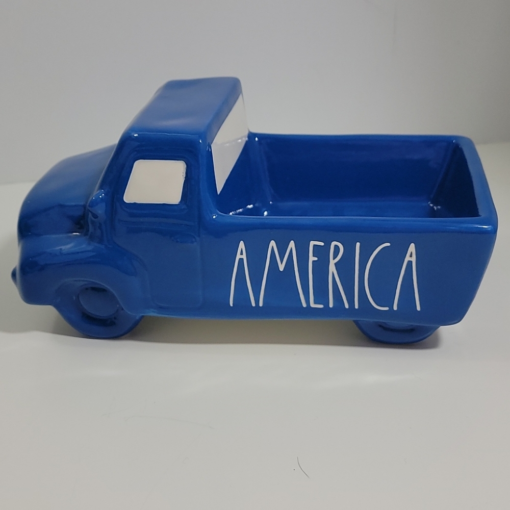 Rae Dunn America Ceramic Truck Decor